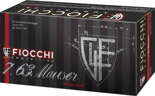 FIOCCHI 7.63 MAUSER / .30 MAUSER 88GR FMJ 50/1000